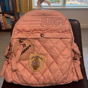 Vintage Y2K Juicy Couture Pink Ruffle Backpack
